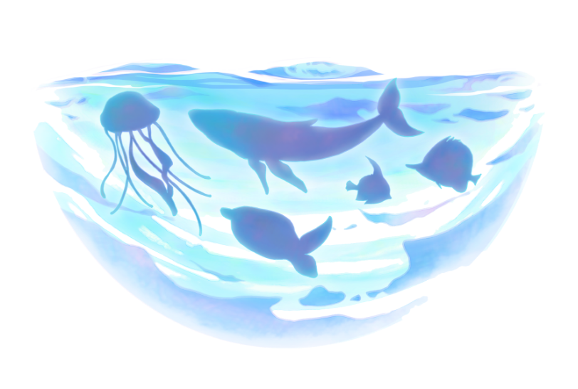 海の生き物のアイコン